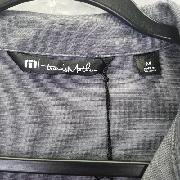 Travis Matthew Crestview 1/4 Zip Pullover Men's M Grey Heather Long Sleeve Logo - Picture 6 of 16